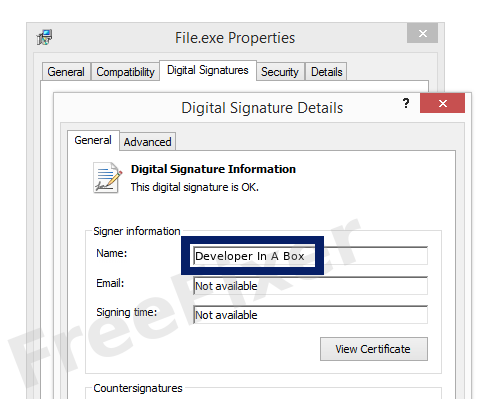 Screenshot of the Developer In A Box certificate